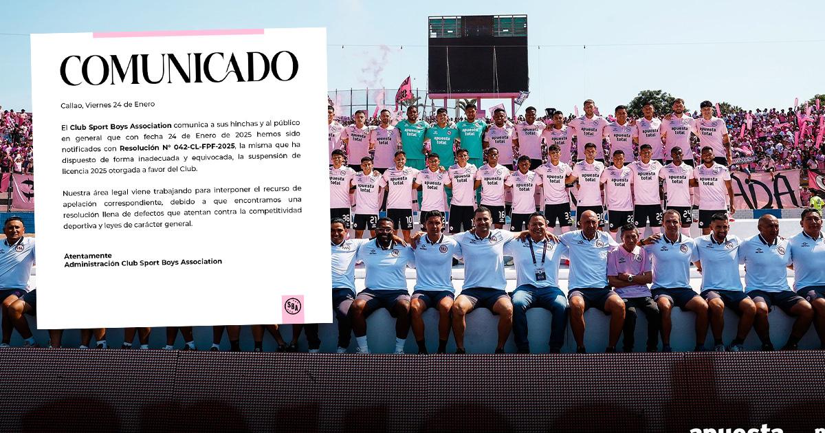 Sport Boys informó que la Comisión de Licencias le retiró la licencia 2025