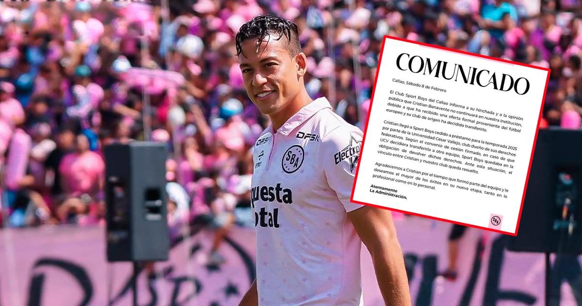¡’Chaval’ alza vuelo! Cristian Benavente no seguirá en Sport Boys debido a una oferta en Europa