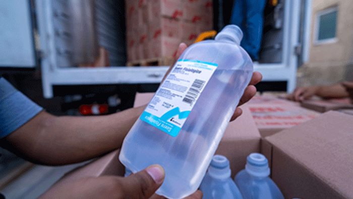 Más de 150 000 unidades de suero fisiológico son liberados para su uso en Lima y regiones