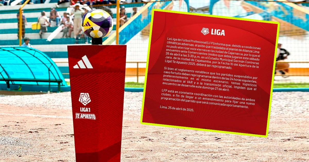 Se hizo oficial: Choque entre Comerciantes Unidos y Alianza Lima fue postergado para una nueva fecha