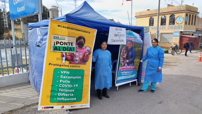 Puno refuerza campaña de vacunación: Más de 40,000 dosis de sarampión garantizadas