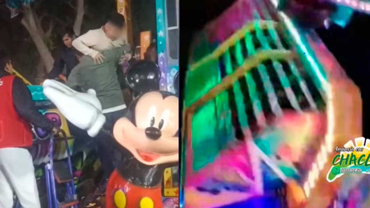 Juego mecánico se desprende y causa pánico: Varios niños terminaron heridos